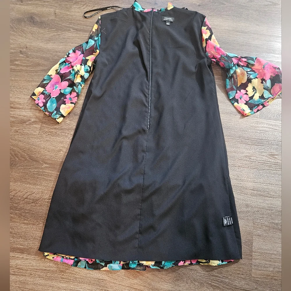 NWT Tahari Summer Shift Floral Print Mini Dress sz 10 - Picture 10 of 14